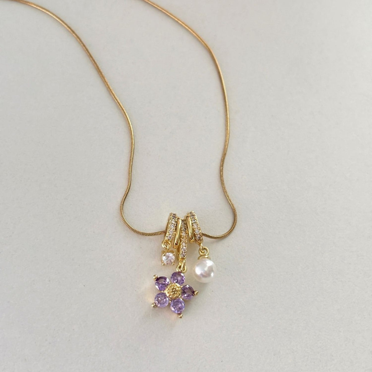 Lavie Floral Charm Necklace