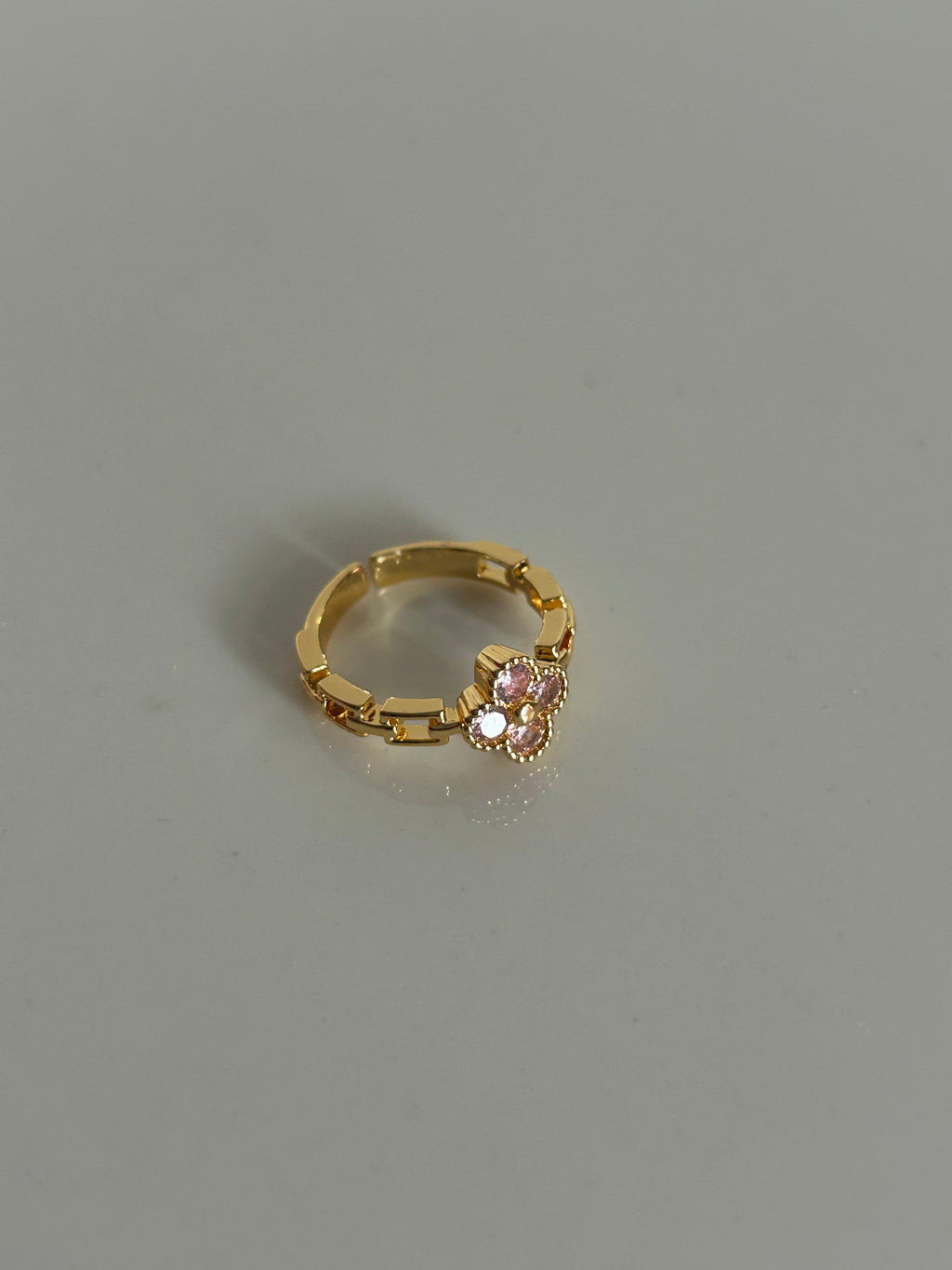 Pink Clover Ring