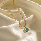Aquamarine Opal Necklace
