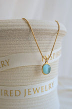 Aquamarine Opal Necklace