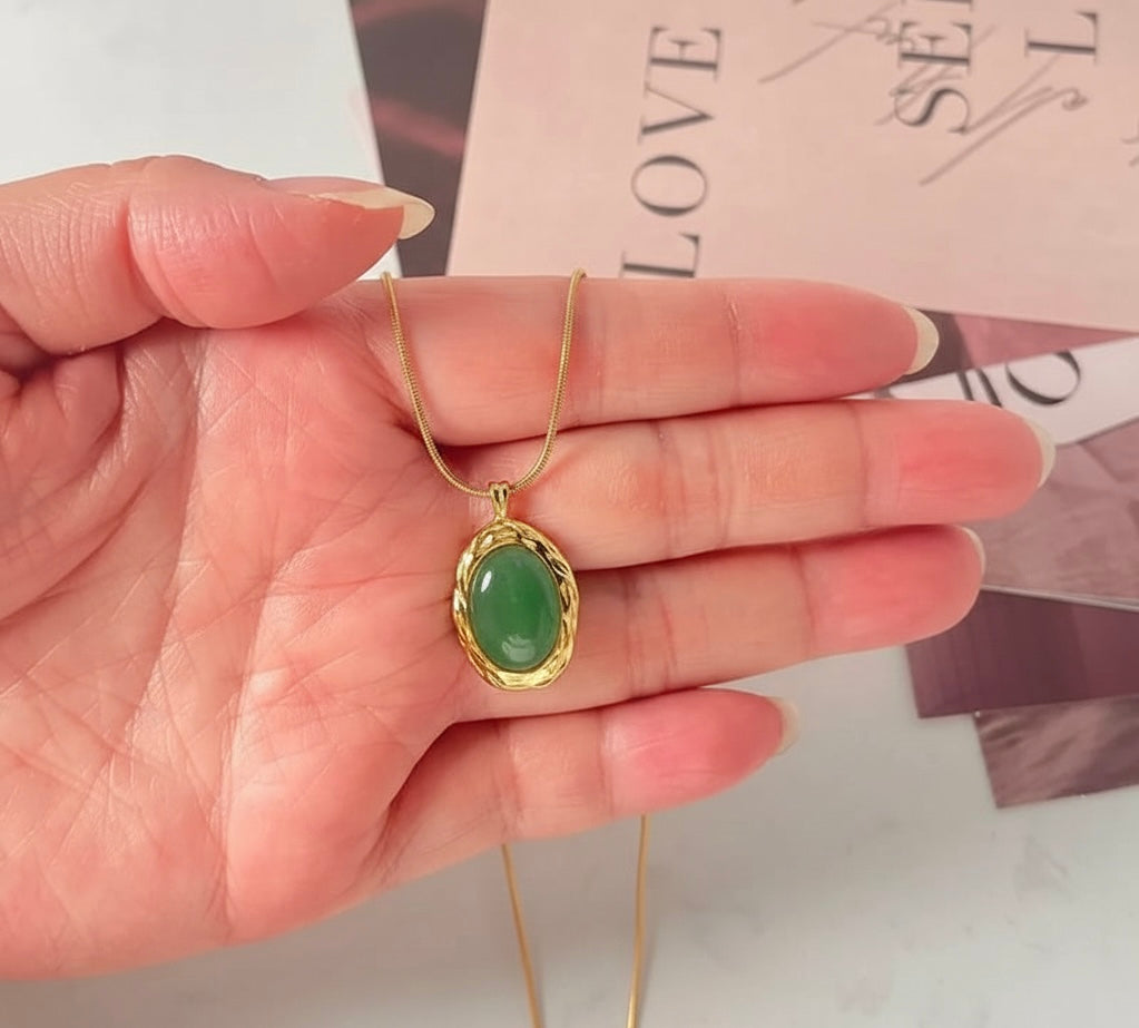 Jade Oval Necklace