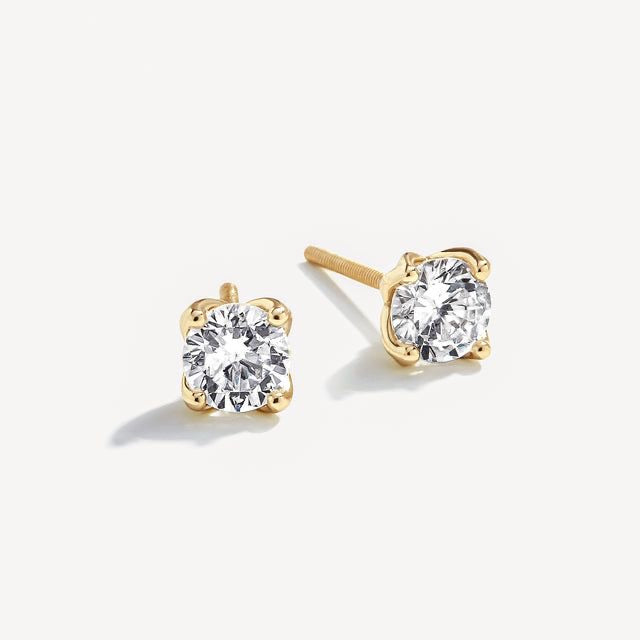 Round back Diamond Studs