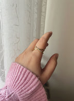 Studded Crossover Ring