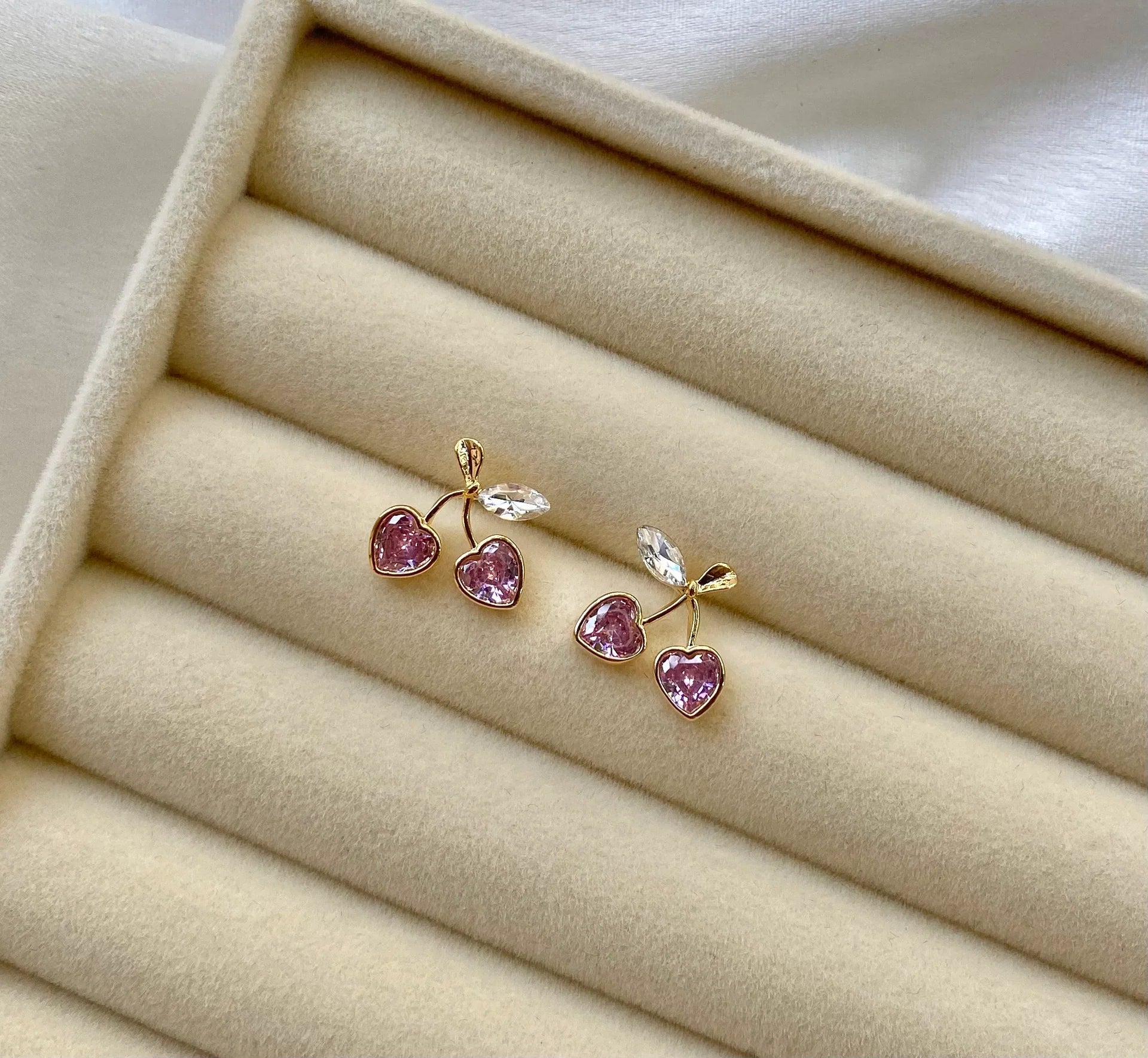 Cherry Diamond Studds