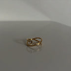 Studded Crossover Ring