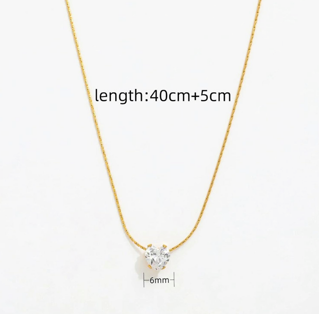 Heart Solitaire Necklace