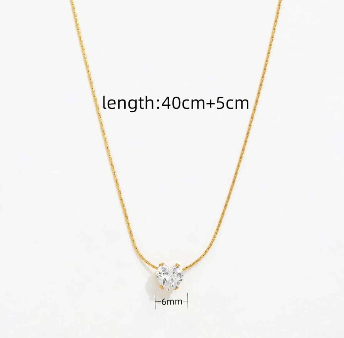 Heart Solitaire Necklace