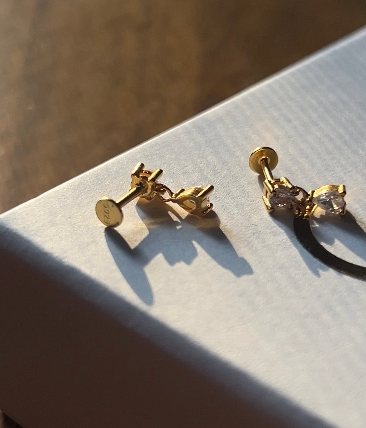 Inaya Drop Charm Earrings (S925- Sterling Silver)